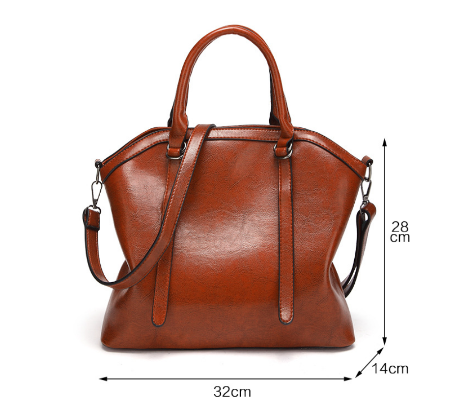 Glossy Leather Tote