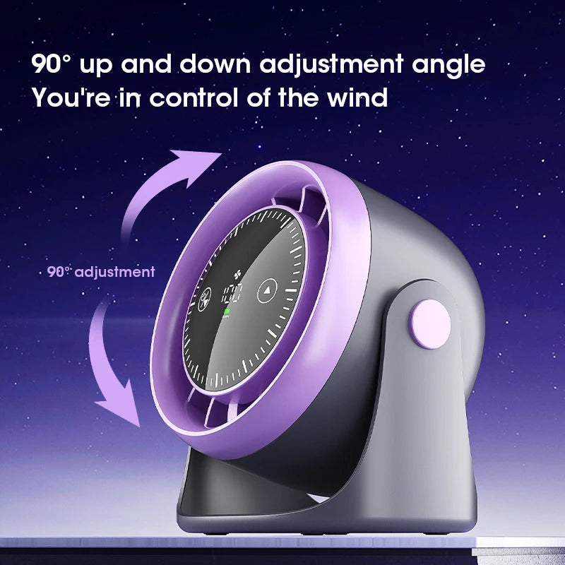 Portable Mini Touch Screen Desk Fan