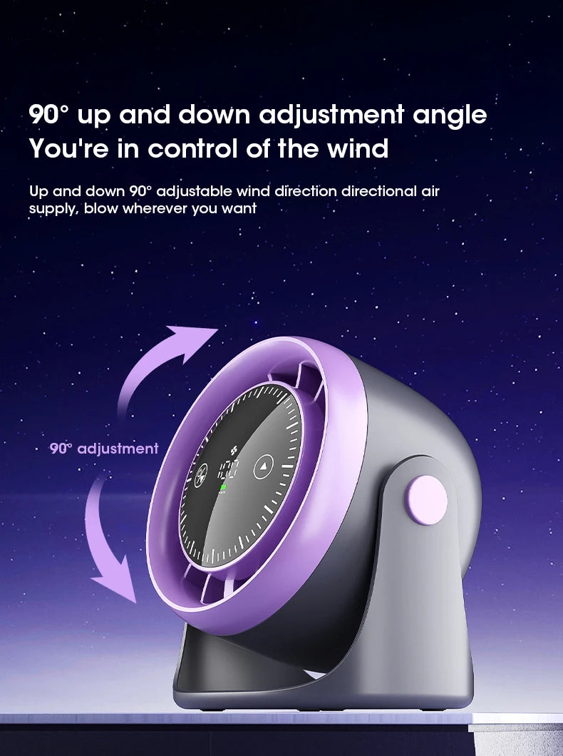 Portable Mini Touch Screen Desk Fan