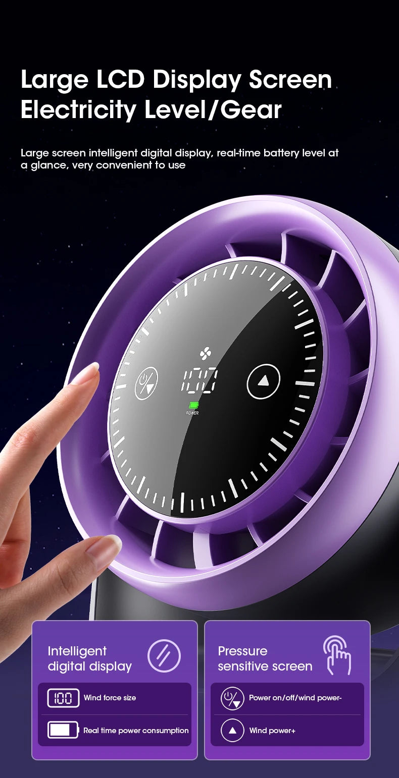 Portable Mini Touch Screen Desk Fan